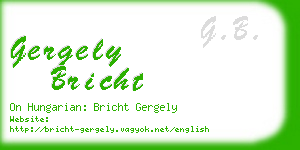 gergely bricht business card